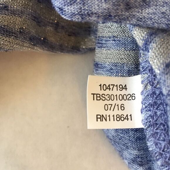 Lane Bryant Purple Multi Plus Striped Sparkle Long Sleeve T-Shirt Top Sz 22/24. - Picture 11 of 14